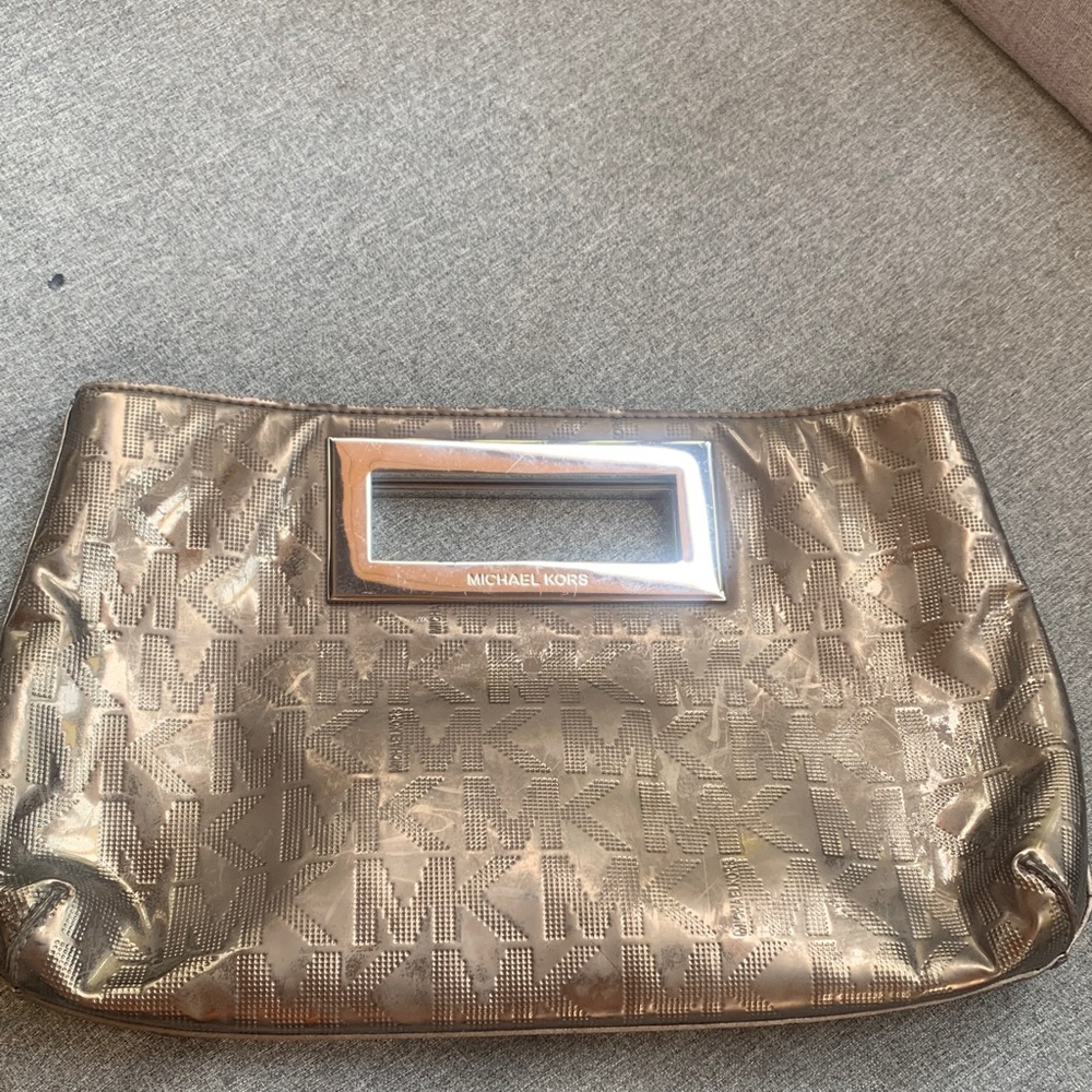 Michael Kors Metallic Gold Clutch